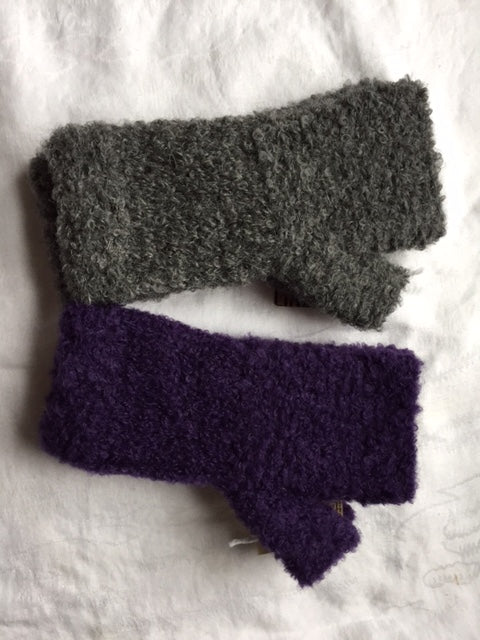 Mitaines sans doigts en alpaga – Bouclé