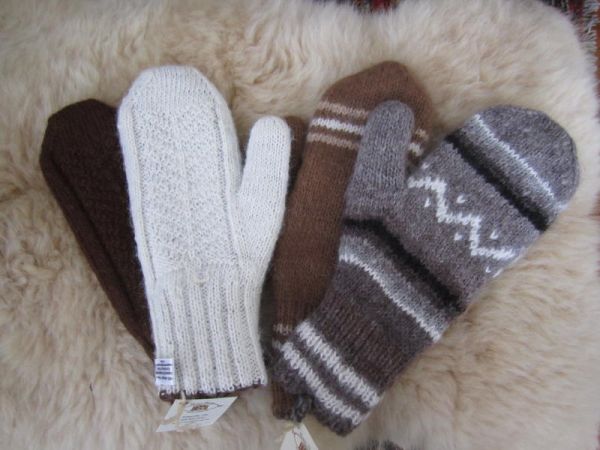 Alpaca Mittens - Handcrafted Reversible