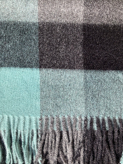 Alpaca Scarf -  Plaid Baby Alpaca