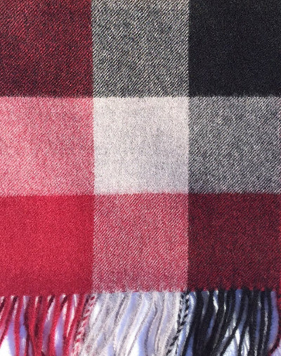 Alpaca Scarf -  Plaid Baby Alpaca