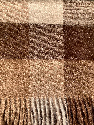 Alpaca Scarf -  Plaid Baby Alpaca