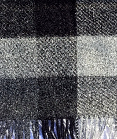 Alpaca Scarf -  Plaid Baby Alpaca