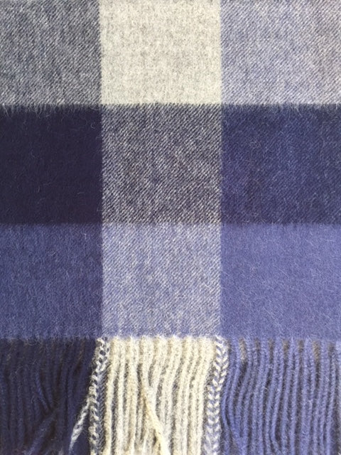 Alpaca Scarf -  Plaid Baby Alpaca