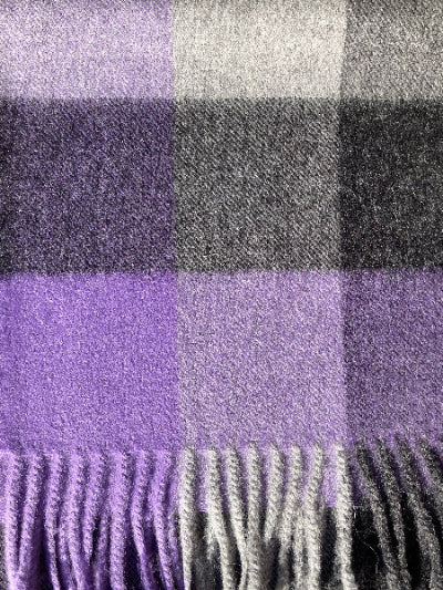 Alpaca Scarf -  Plaid Baby Alpaca