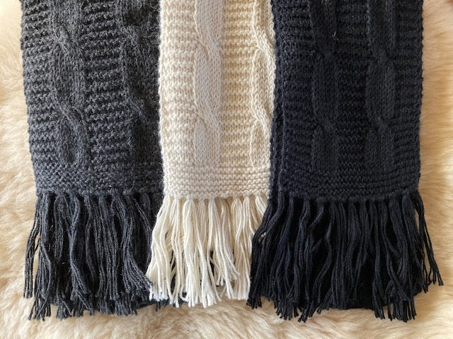 Alpaca Scarf - Cable Knit
