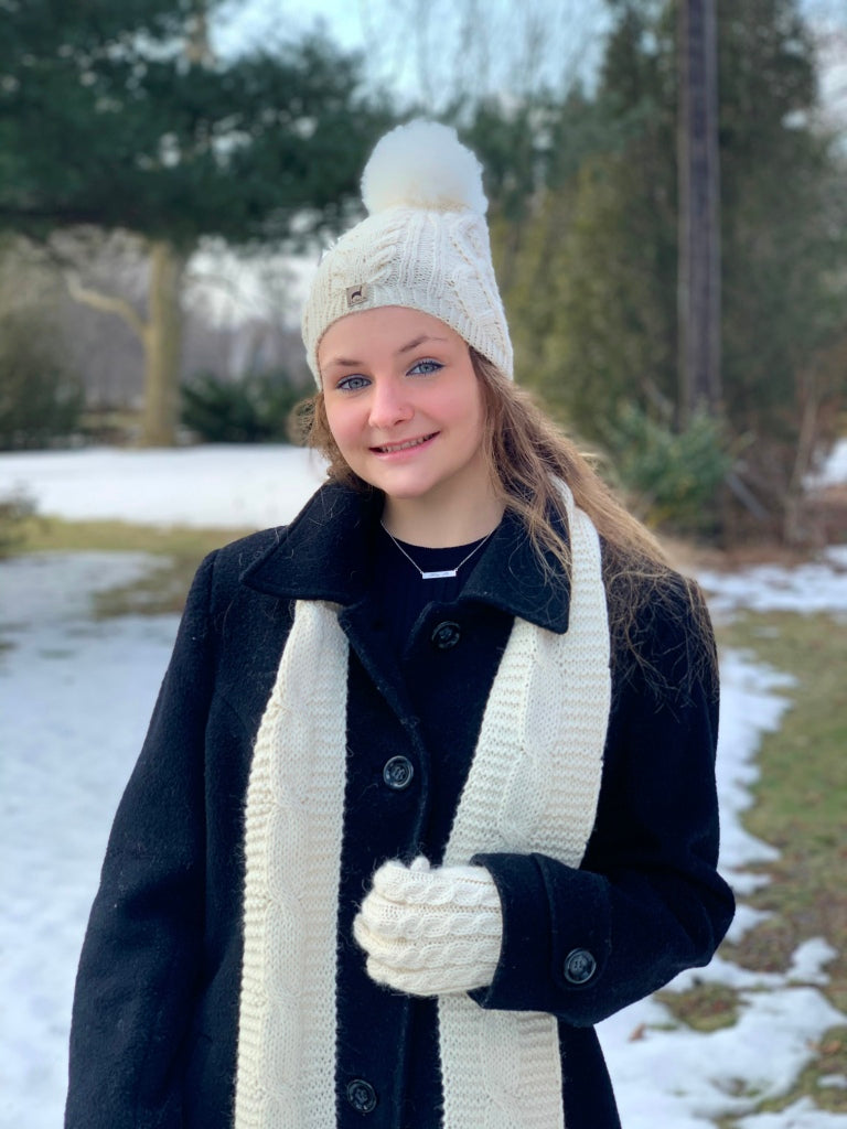 Alpaca Scarf - Cable Knit
