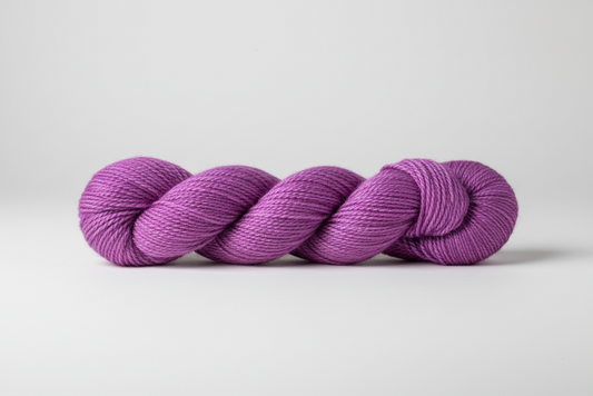 Light purple yarn skein on a white background